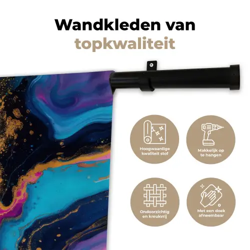 Marmer - Modern - Goud Wandkleed katoen klein -sfeer2