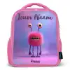 Roze harig monster met grote ogen Kinderrugzak - Roze middel -3d