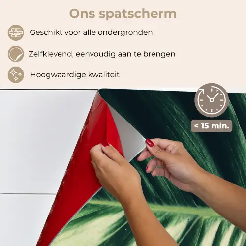 Bananenblad - Tropisch - Jungle - Bladeren keuken achterwand spatscherm middel -spatscherm_NL
