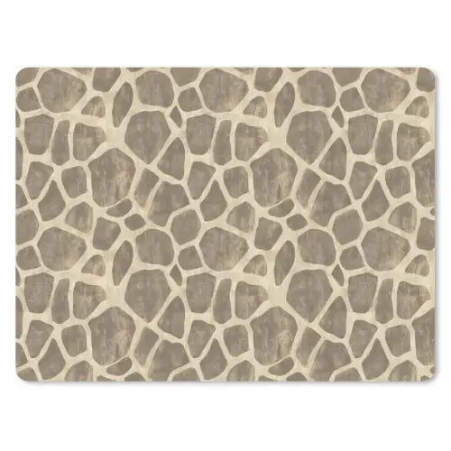 Giraf - Patroon - Beige - Bruin muismat rubber klein 262 -3d