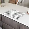 Zwart-Wit Kruispatroon Inductie beschermer vinyl 3mm klein -sfeer8