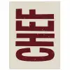 Chef - Rood - Japandi - Vintage poster papier klein -3d