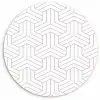 Patronen - Abstract - Zwart - Wit - Geometrie Wandcirkel plexiglas klein 852 -3d