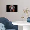 Graffiti - Hond - Zwart - Kleuren poster papier klein -sfeer3