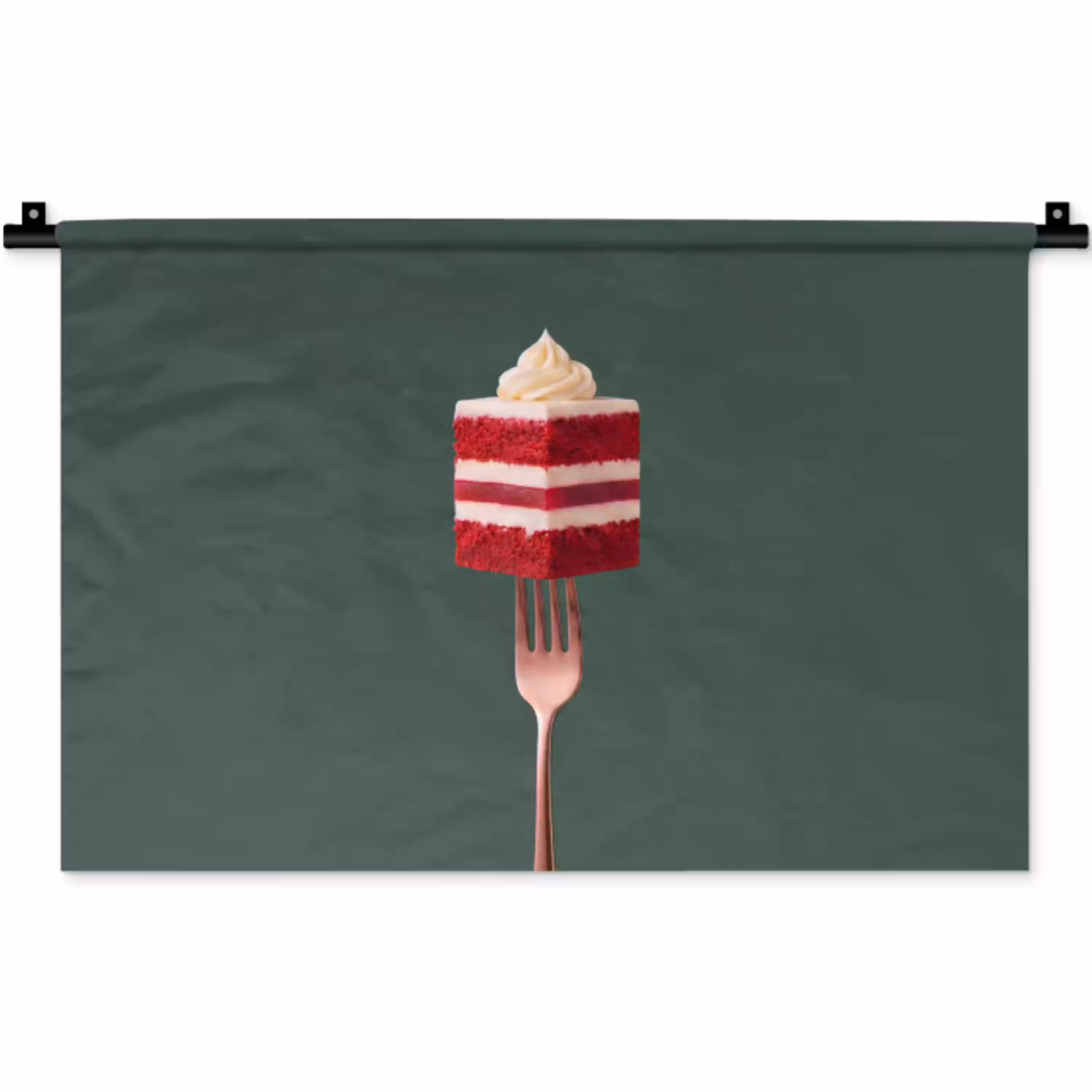 Cake - Vork - Rood Wandkleed katoen klein -zz3d