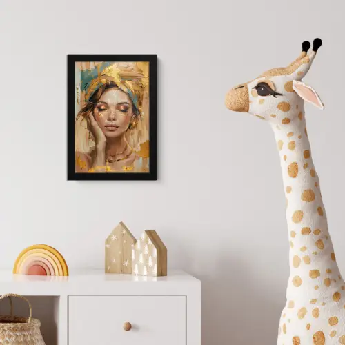 Vrouwen - Portret - Luxe - Goud fotolijst zwart zonder passe partout klein -usfeer4_kinderkamer