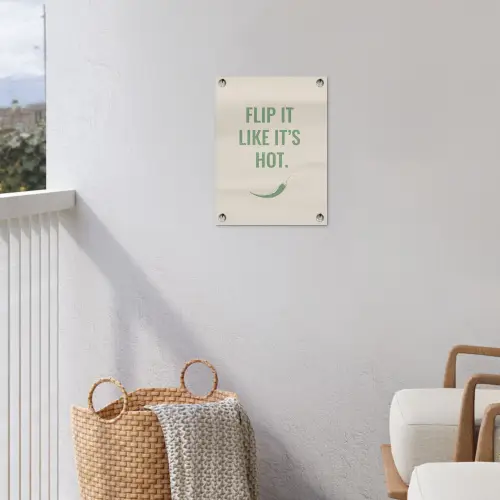 Groen - Quote - Zomer - Chilipeper tuinposter los doek klein -sfeer8