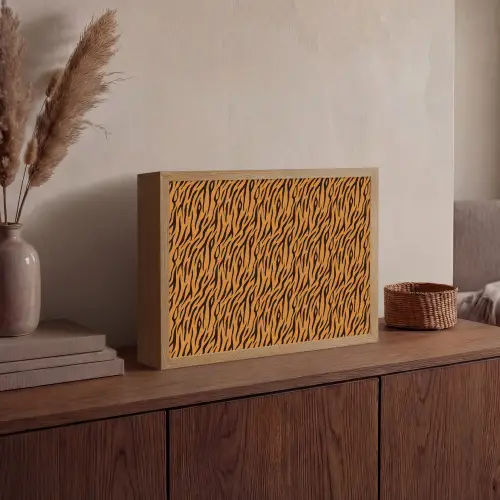 Dier - Oranje - Tijger Light Box met batterij (Wandlamp) middel 907 -sfeer2