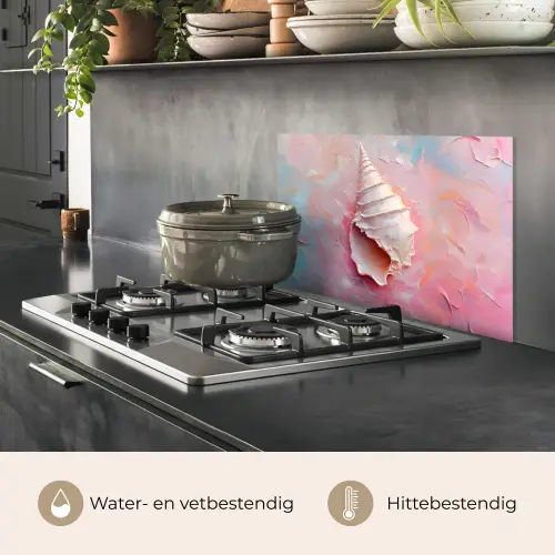 Schelp - Pastel - Pink keuken achterwand spatscherm klein -usp_NL