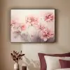Bloemen - Roze - Kunst - Abstract - Aquarel Textielframe zwart klein -sfeer1
