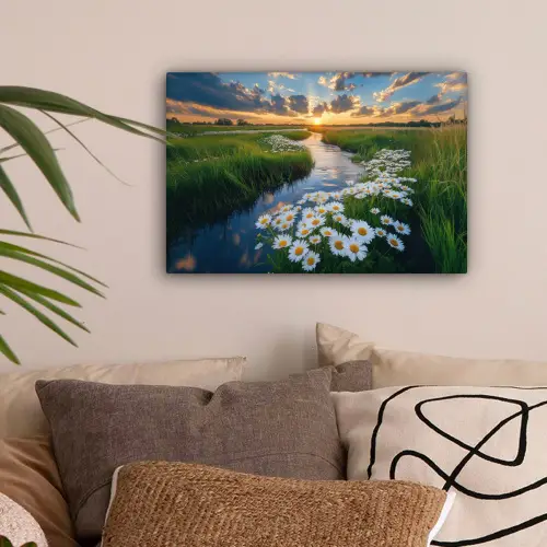 Beekje - Landschap - Margriet canvas 2cm klein -sfeer1