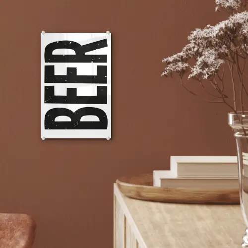 Bier - Japandi - Decoratie - Zwart plexiglas 5mm klein -sfeer5