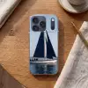 Zeilboot - Zee - Blauw Telefoonhoesje iPhone 17 Pro klein -sfeer1