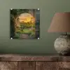Poort - Planten - Zonsondergang plexiglas 5mm klein -sfeer3
