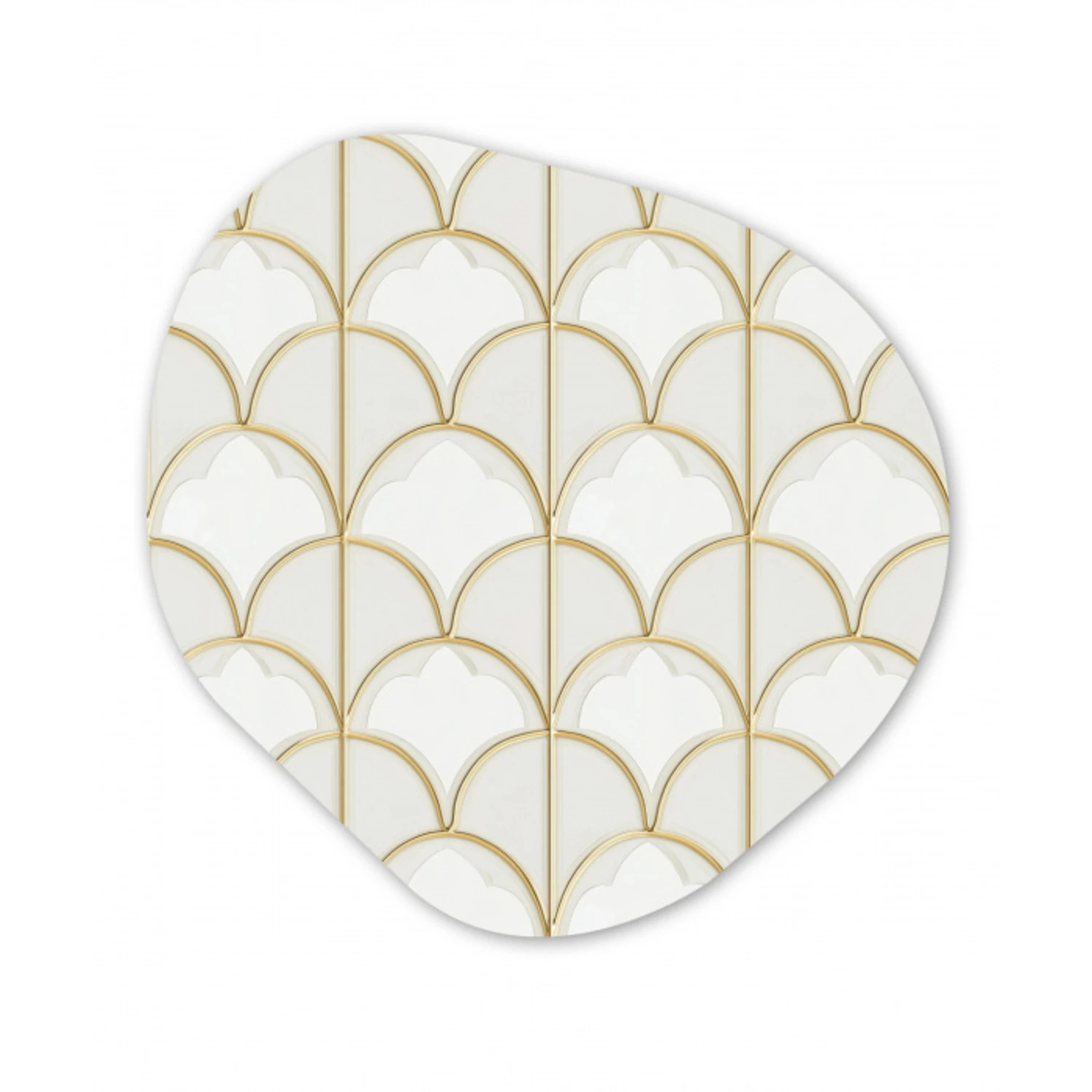 Mozaïek - Bogen - Goud Wandcirkel Organisch Forex 3mm klein 629 -3d