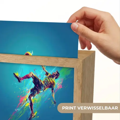 Voetballer - Verfspatten - Kleurrijk - Bal Light Box met kabel (Kinderlampje) klein -USP_websiteprintNL