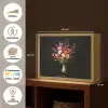Kleurrijk - Boeket - Vaas - Goud Light Box met batterij (Wandlamp) middel -USP_websiteoverzichtNL