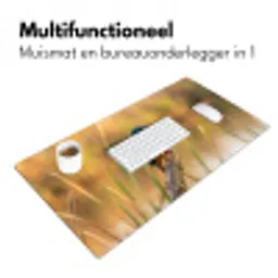 IJsvogel - Tak - Water - Kleurrijk - Levendig Muismat XXL klein -sfeer4