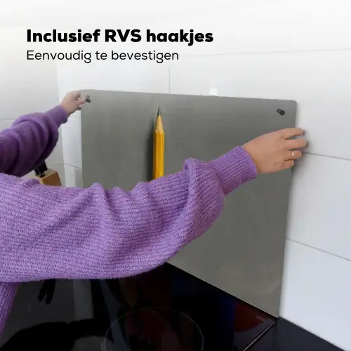 Potlood - Schilderij - Geel Inductie beschemer met haakjes klein -ky-ophangen-nl