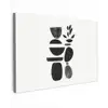 Japandi - Zwart - Abstract canvas 2cm klein -z3d