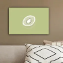 Kiwi - Lijntekening - Minimalistisch - Groen canvas 2cm klein -sfeer3