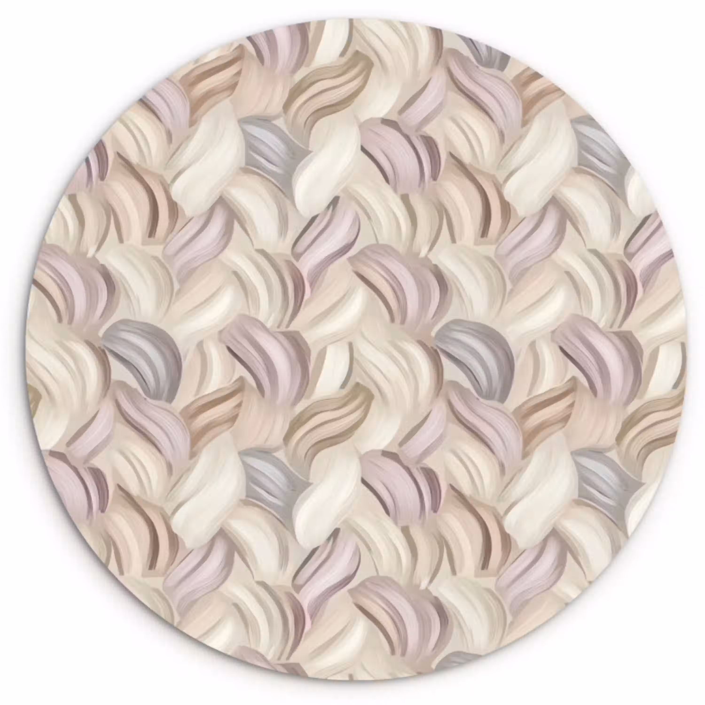 Abstract - Golvend - Pastel Wandcirkel kunststof plaat 5mm dik klein 188 -3d