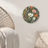 Bloemen - Illustratie - Groen Akoestische PET Vilt - Rond klein -sfeer4