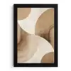 Retro - Geometrische lagen - Aardetinten fotolijst zwart zonder passe partout klein -3d