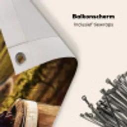 Wijn - Druiven - Heuvels - Landschap Balkonbeschermer Duitsland klein -closeup_NL
