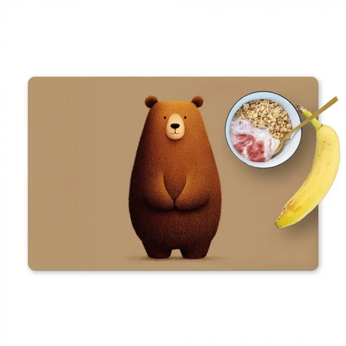 Beer - Minimalistisch - Bruin Placemat vinyl groot -zzzproduct_Kitchenyeah-website