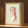 Prinses - Tiara - Groen Light Box met kabel klein -zzz_3d_website