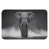 Olifant - Zwart - Wit - Rook WCmat klein -3d
