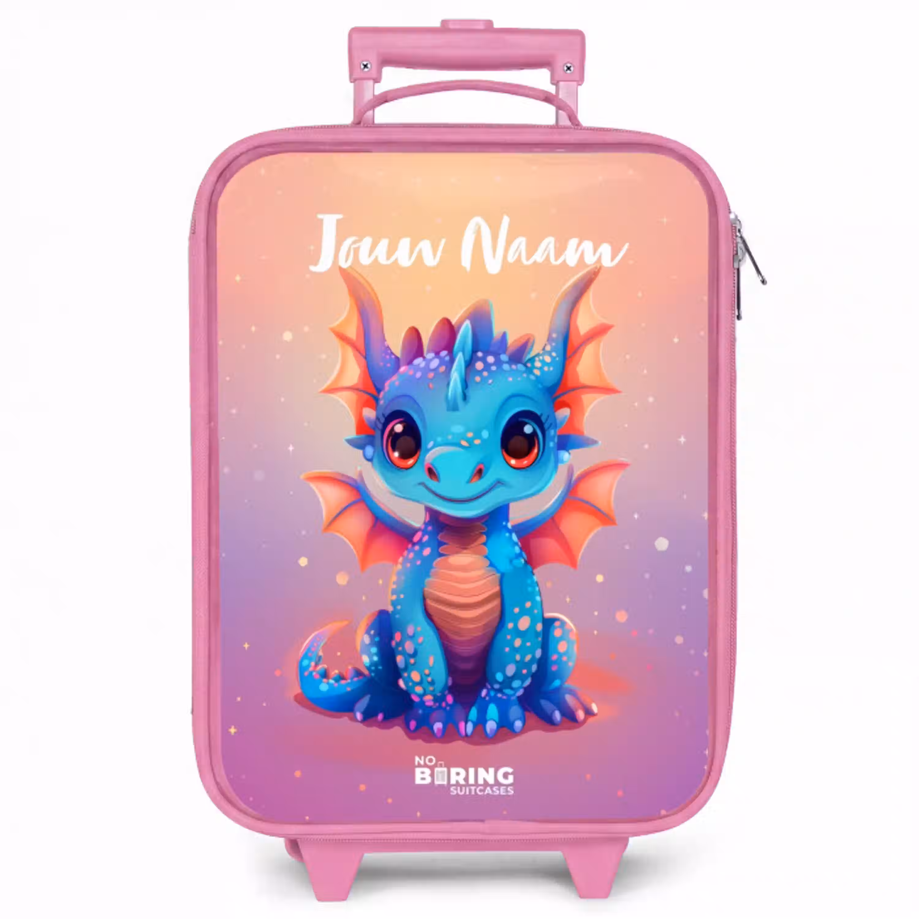 Schattige baby draak Kinderkoffer - Roze klein -zzz_website3d