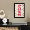 Love - Stippen - Roze fotolijst zwart zonder passe partout klein -sfeer1