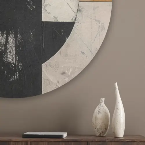 Abstract - Modern - Geometrisch - Pastel Akoestische PET Vilt - Rond klein -sfeer5_closeup