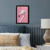 Flamingo - Roze - Koksmuts - Vogel fotolijst zwart zonder passe partout klein -sfeer3