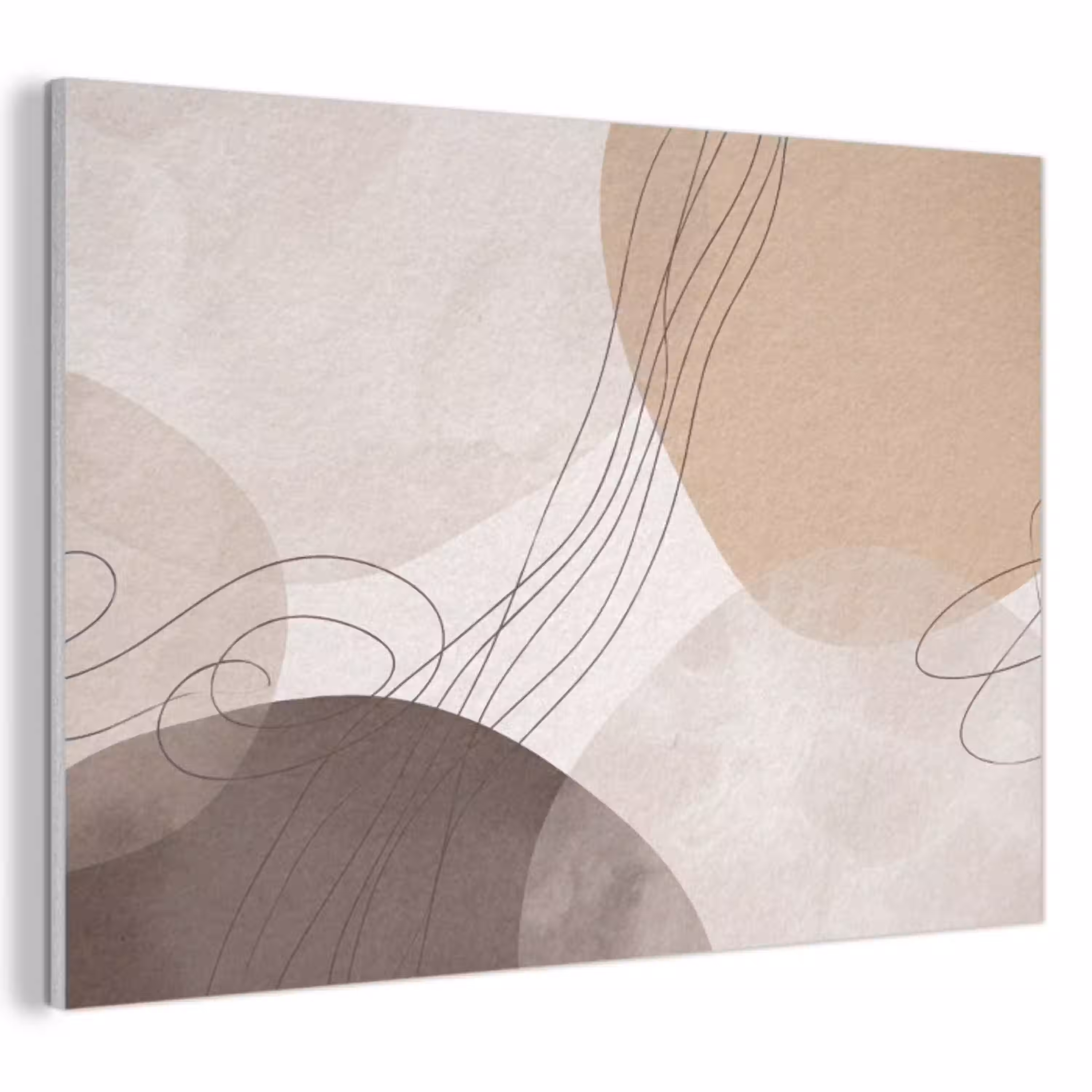 Abstractie - Beige - Modern PET vilt klein -3d
