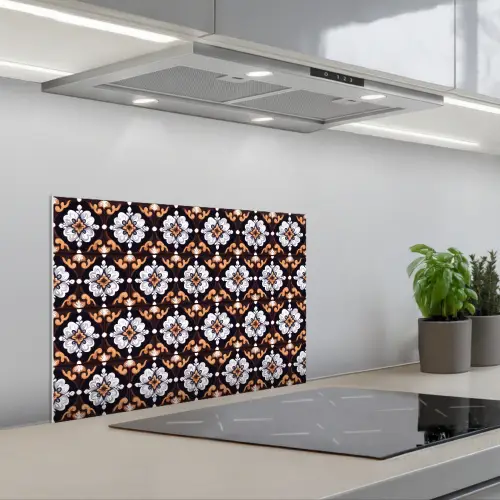 traditioneel - Element - Kleurrijk keuken achterwand spatscherm klein 900 -3d_schuin