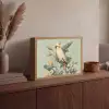 Gele kuifkaketoe - paradijsvogelbloemen - Groen Light Box met batterij (Wandlamp) middel -sfeer2