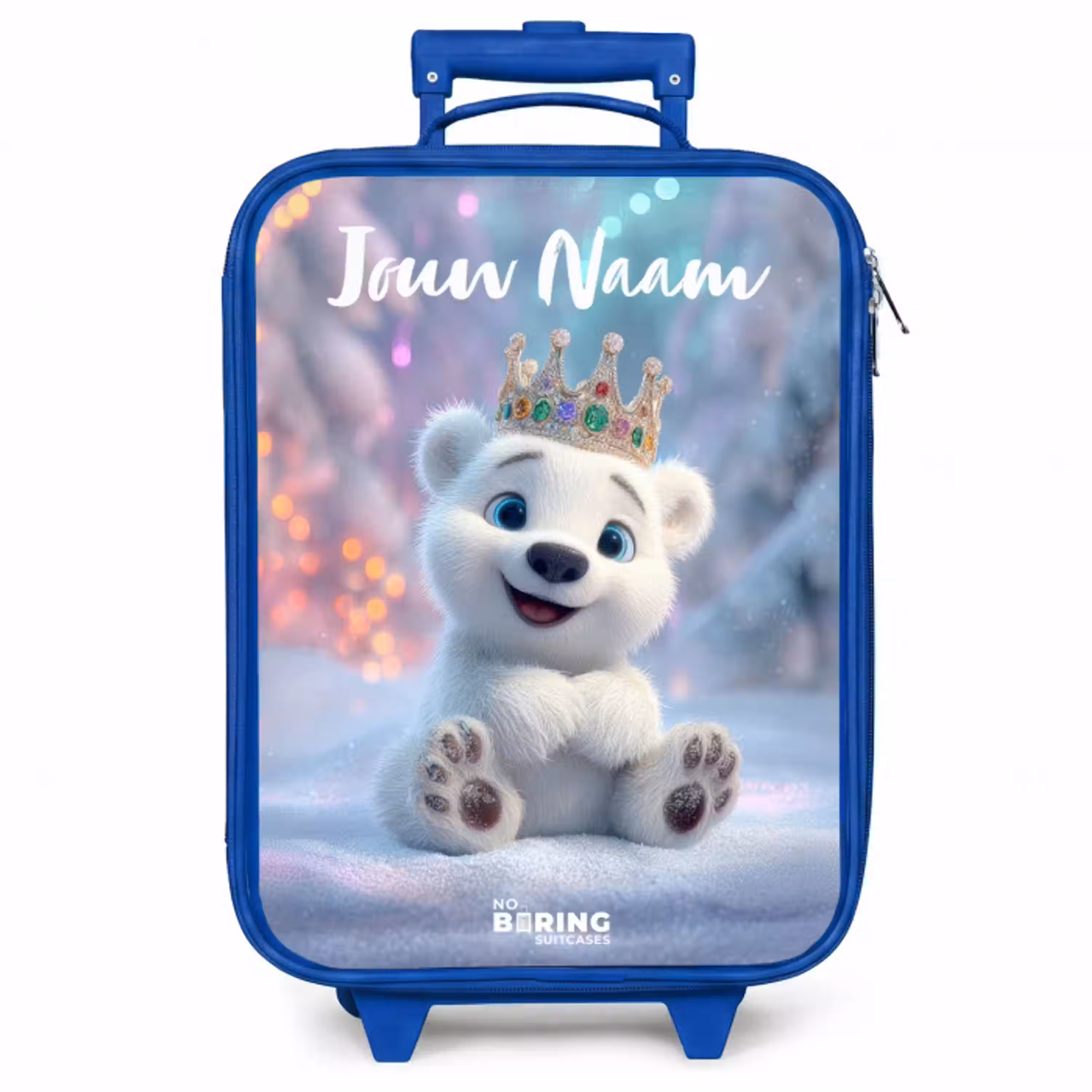 Ijsbeer - Kroon - Winter Kinderkoffer - Blauw klein -zzz_website3d