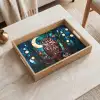 Uil - Mozaïek - Maan - Nacht Dienblad Rechthoek middel -sfeer1