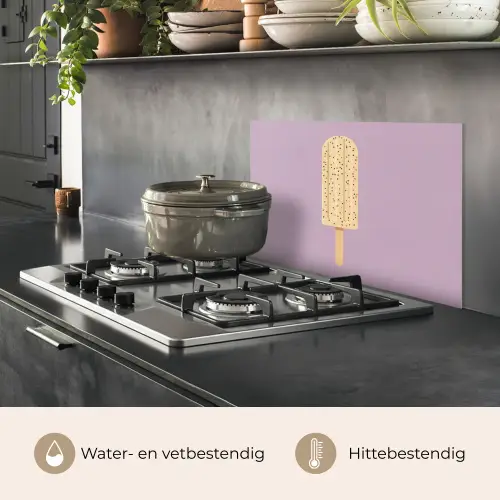 Beige - Ijsje - Spikkels keuken achterwand spatscherm klein -usp_NL