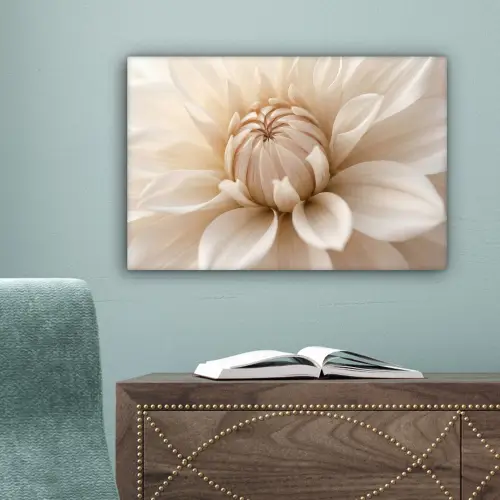 Bloem - Dahlia - Wit canvas 2cm klein -sfeer4