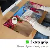 Santorini - Bloemen - Griekenland Muismat XXL klein -sfeer3