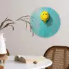 Ballon - Geel - Smiley Wandcirkel plexiglas klein -sfeer4