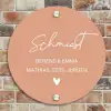Zalmroze - Sierlijk Naambord Rond klein -sfeer2