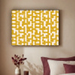 Geel - Beige - Patroon Textielframe zwart klein 947 -sfeer1