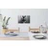 Ezel - Telefoon - Toilet - Zwart - Wit Muursticker klein -eettafel