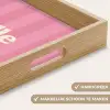 Roze - Gestreept - Belle Dienblad Rechthoek middel -USP_HandgreepNL