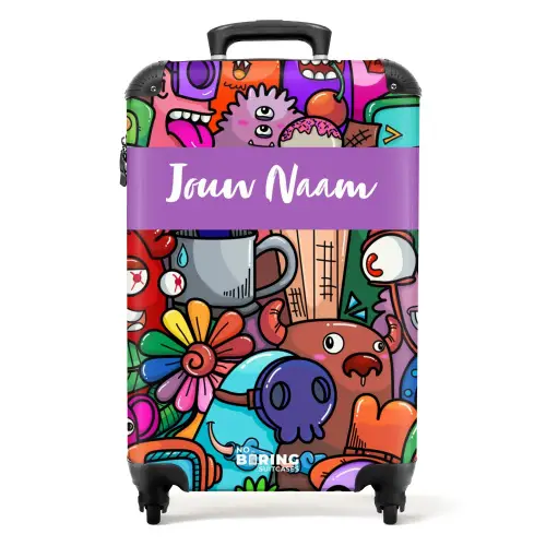 Monstervrienden Festijn NBS - Handbagage koffer - Kinderen Unisex middel -productfoto_recht